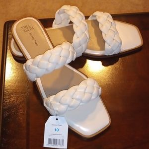 Time tru memory foam braided slipper Nwot